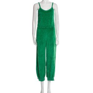 NWOT Suzie Kondi Giorgi Tank Jumpsuit in Velour Clover Green XS